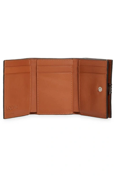 Shop Loewe Leather Trifold Wallet In Tan