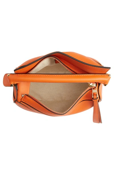 Shop Loewe Mini Puzzle Calfskin Leather Bag In Orange 9100