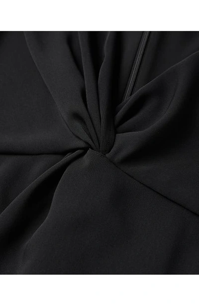 Shop Mango Knot Detail Dress In Black