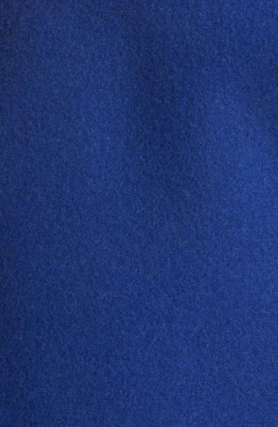 Shop Givenchy Mixed Media Logo Wool Blend Varsity Jacket In White/ Blue