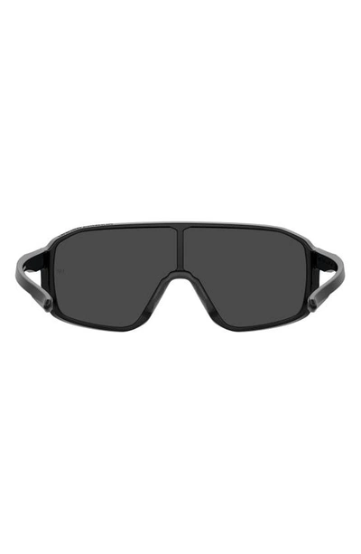 Shop Under Armour Game Day 99mm Shield Sport Sunglasses In Black / Grey Oleophobic