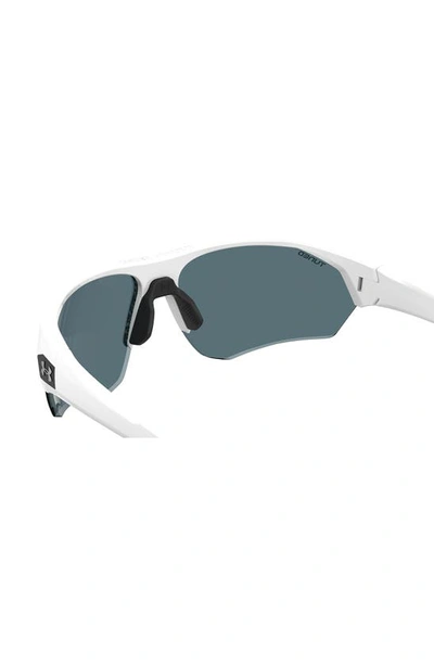 Shop Under Armour 72mm Polarized Sport Sunglasses In White Black / Green