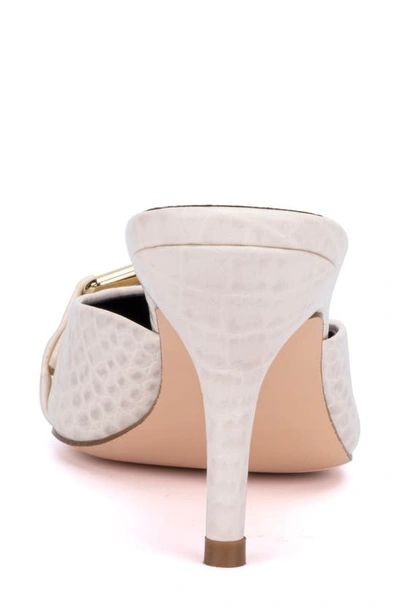 New York And Company Kyra Kitten Heel Mule In Bone
