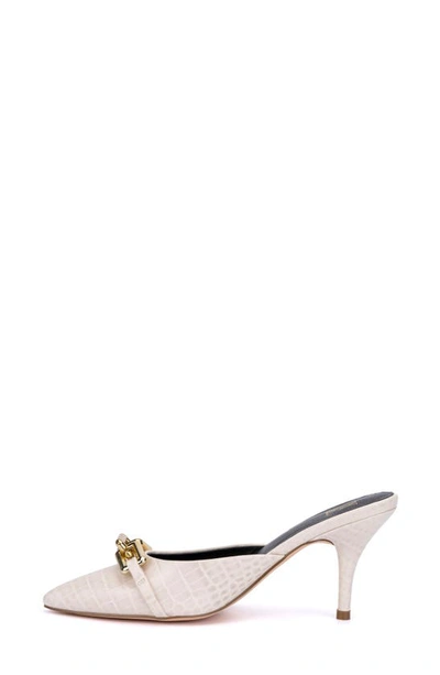 New York And Company Kyra Kitten Heel Mule In Bone
