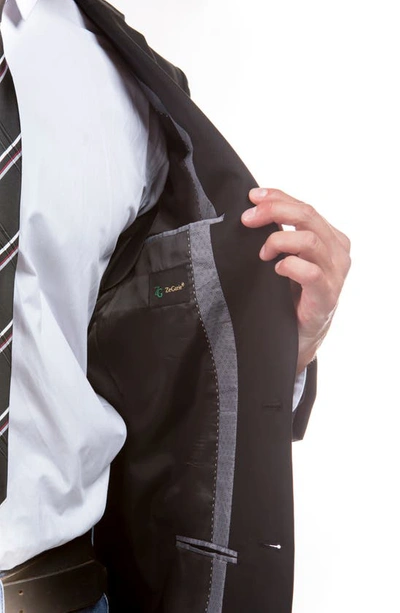 Shop Zegarie Solid Two Button Notch Lapel Suit Separate Jacket In Black