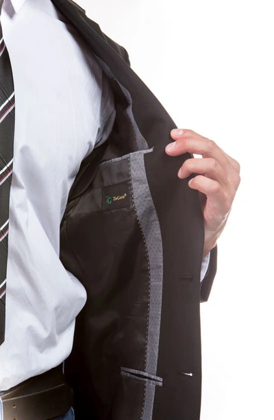 Zegarie Solid Two Button Notch Lapel Suit Separate Jacket In Black