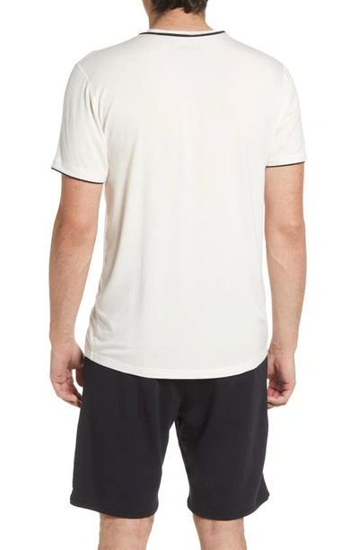 Shop Bedfellow V-neck Pajama T-shirt In Whisper White