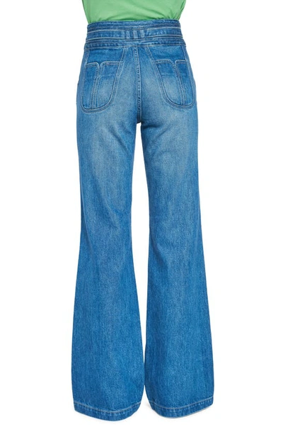 Noend Bella Fashion Seamed Pocket Wide Leg Jeans In Bend