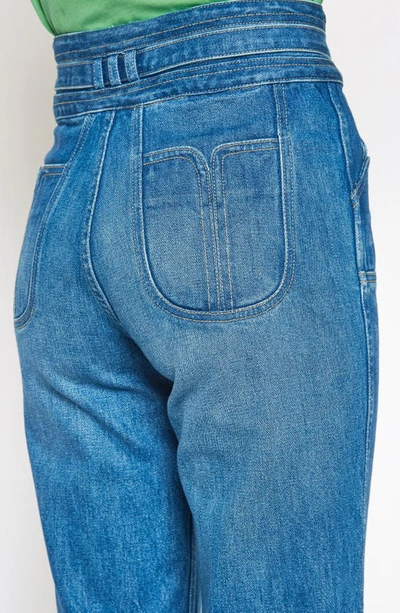 Noend Bella Fashion Seamed Pocket Wide Leg Jeans In Bend