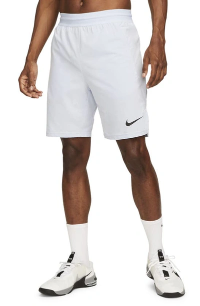 Shop Nike Dri-fit Pro Flex Vent Max Training Shorts In Light Marine/ Black