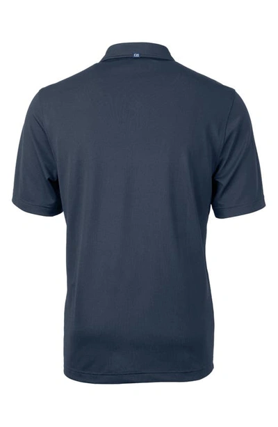 Cutter & Buck Virtue Piqué Recycled Blend Polo In Navy Blue