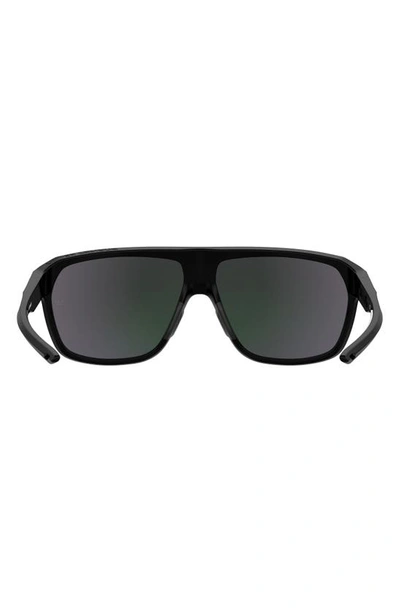 Shop Under Armour Dominate 62mm Oversize Rectangular Sunglasses In Black / Green