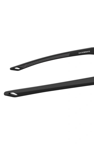 Shop Under Armour Dominate 62mm Oversize Rectangular Sunglasses In Matte Black / Grey Oleophobic