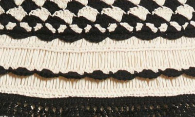 Shop Zimmermann Tiered Mixed Stitch Cotton Skirt In Black Cream