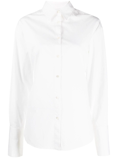 Shop Monse Buckle-fastened Cotton Shirt In White