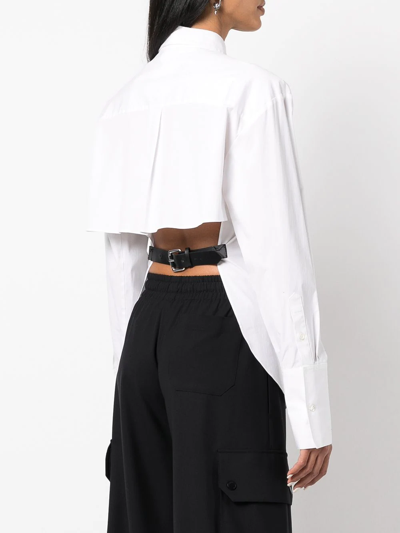 Shop Monse Buckle-fastened Cotton Shirt In White