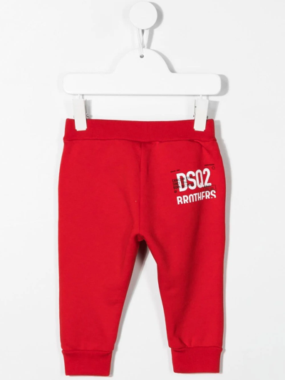 Shop Dsquared2 Logo-print Track Pants In Red