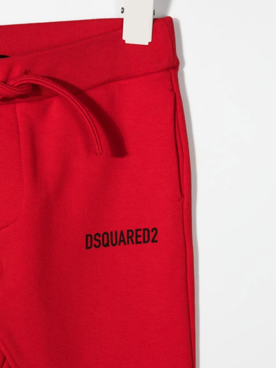 Shop Dsquared2 Logo-print Track Pants In Red