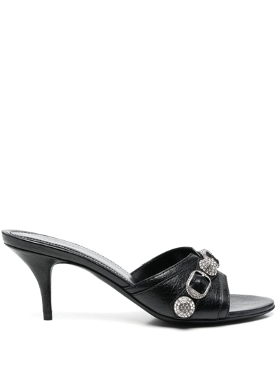 Shop Balenciaga Cagole M70 Arena Sandals In Black
