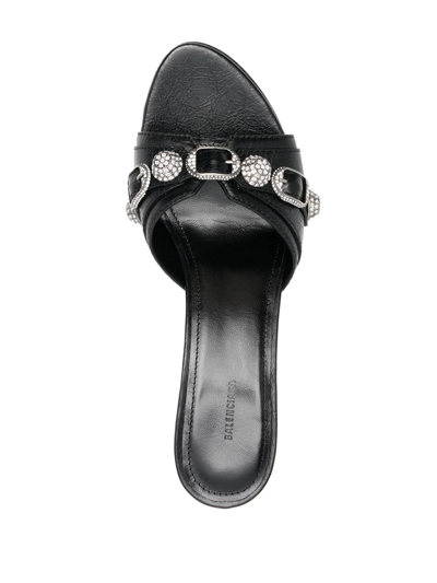 Shop Balenciaga Cagole M70 Arena Sandals In Black