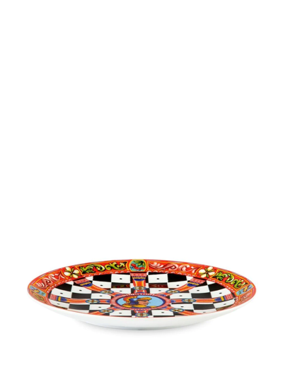 Dolce & Gabbana Set Of Two Dinner Plates In Black