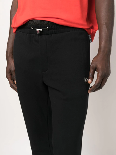 Shop Philipp Plein Logo-patch Track Pants In Black
