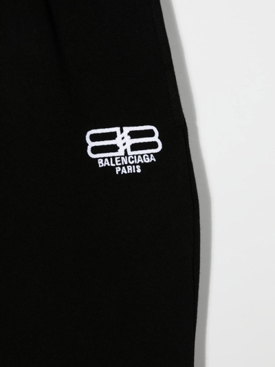 Shop Balenciaga Bb Paris Icon-print Track Pants In Black