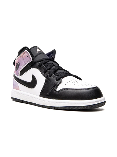 Shop Jordan Air  1 Mid Se "tie-dye" Sneakers In Black