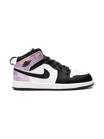 Shop Jordan Air  1 Mid Se "tie-dye" Sneakers In Black