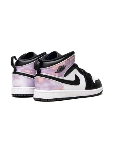 Shop Jordan Air  1 Mid Se "tie-dye" Sneakers In Black