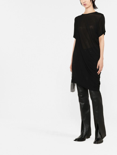 Shop Rick Owens Draped Asymmetric T-shirt In Black