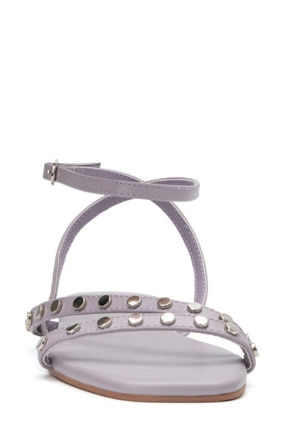 New York And Company Farra Studded Ankle Strap Sandal In Lavender