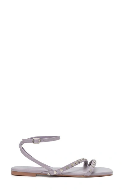 New York And Company Farra Studded Ankle Strap Sandal In Lavender