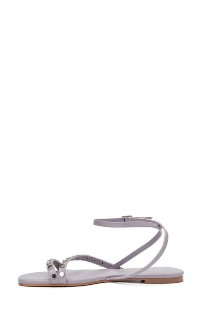 New York And Company Farra Studded Ankle Strap Sandal In Lavender