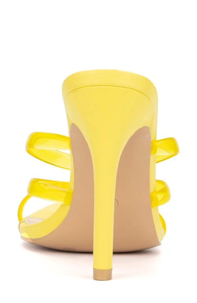 New York And Company Biana Clear Strappy Heeled Sandal In Yellow