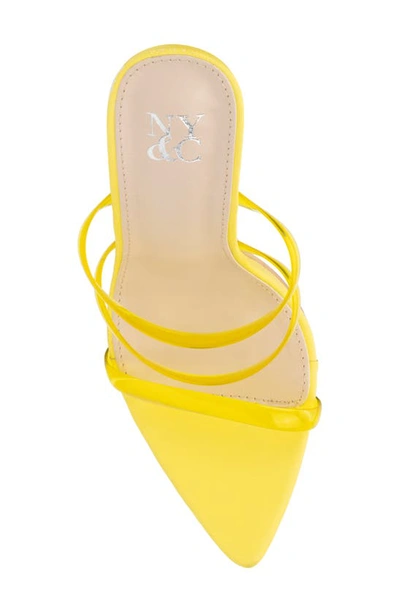 New York And Company Biana Clear Strappy Heeled Sandal In Yellow