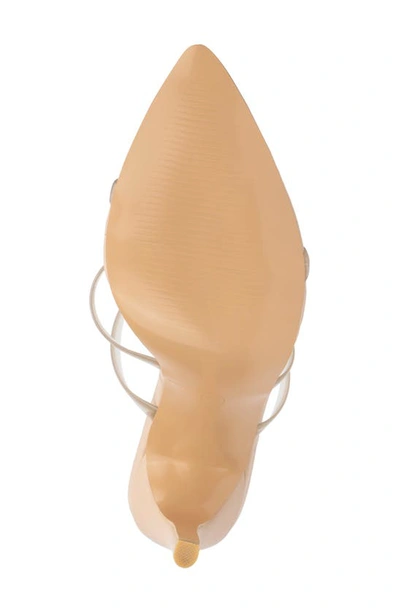 New York And Company Biana Clear Strappy Heeled Sandal In Nude