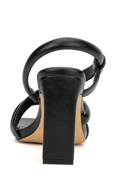 New York And Company Albina Asymmetrical Heeed Sandal In Black