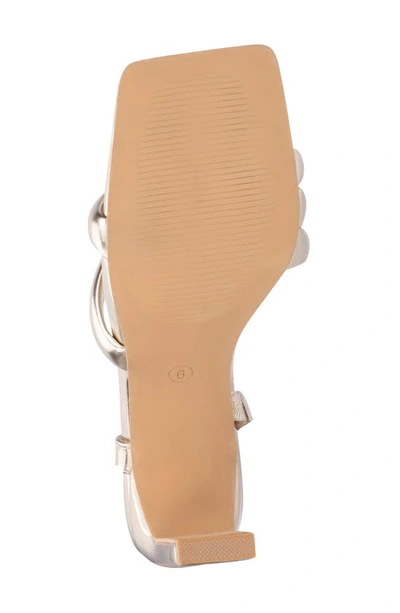New York And Company Albina Asymmetrical Heeed Sandal In Gold