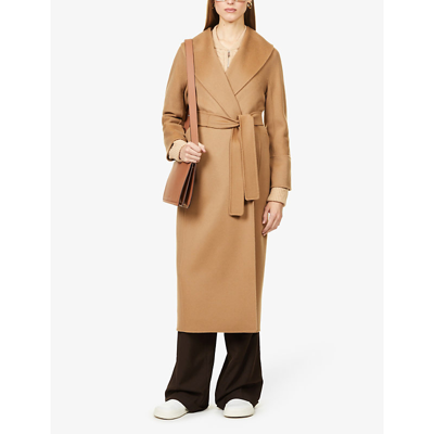 Shop 's Max Mara Amie Relaxed-fit Wool Coat In Camel