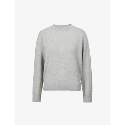 Shop Theory Easy Round-neck Cashmere Jumper In Husky