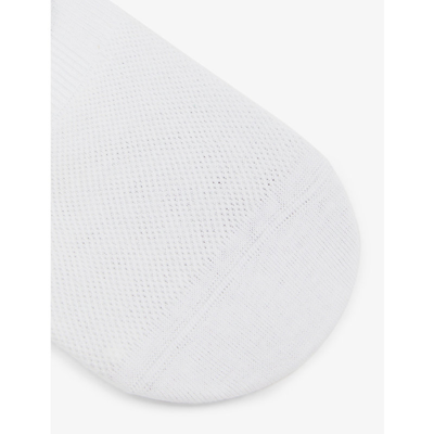 Shop Pantherella Men's White Classic Cotton-blend Invisible Socks