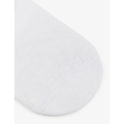Pantherella Classic Cotton-blend Invisible Socks In White