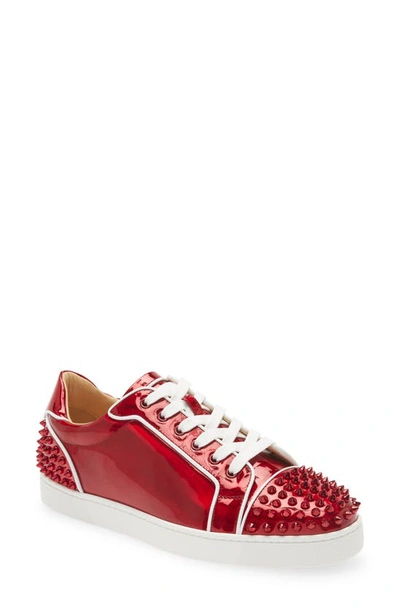 Christian Louboutin Men's Seavaste 2 Red Sole Low-top Sneakers White/White Mat