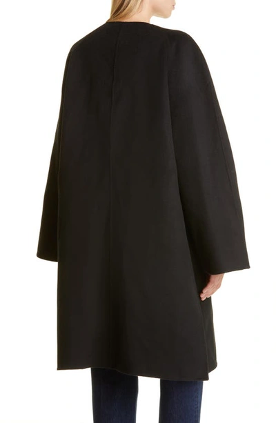 Shop Totême Doublé Wool Cape Coat In Black