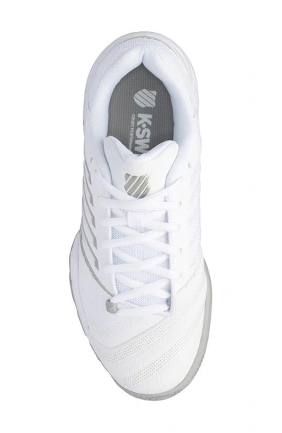 Shop K-swiss Bigshot Light 4 Tennis Shoe In White/ High-rise/ Silver