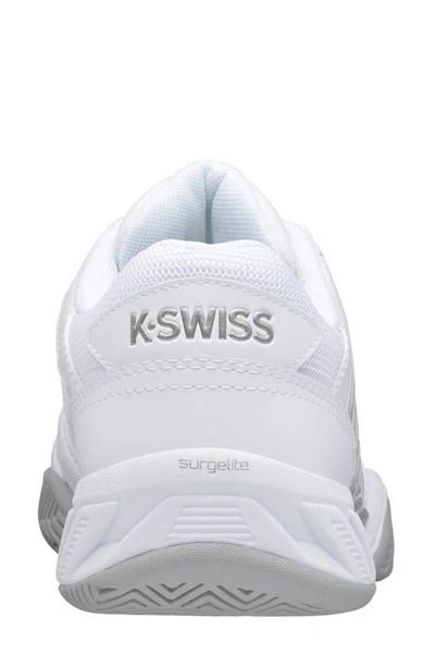 Shop K-swiss Bigshot Light 4 Tennis Shoe In White/ High-rise/ Silver