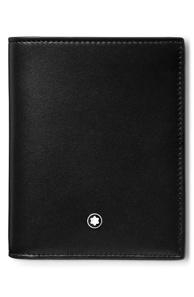 Shop Montblanc Meisterstück Leather Compact Wallet In Black