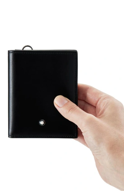 Shop Montblanc Meisterstück Leather Compact Wallet In Black