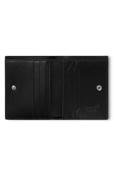 Shop Montblanc Meisterstück Leather Compact Wallet In Black